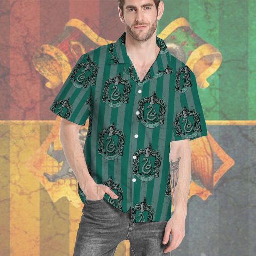 9Heritages 3D H.P Hogwarts Slytherin House Pride Crests Custom Hawaii Shirt