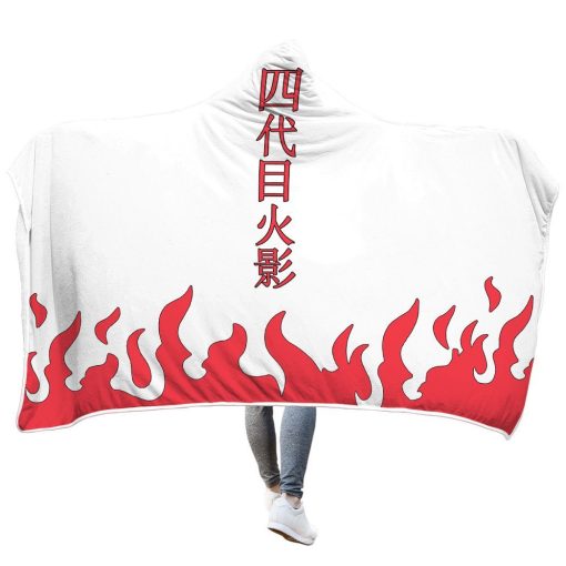 9Heritages 3D Naruto Fouth Hokage Cloak Custom Hooded Blanket