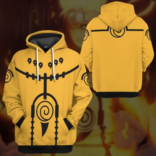 9Heritages 3D Naruto Nine Tails Mode Custom Tshirt Hoodie Apparel