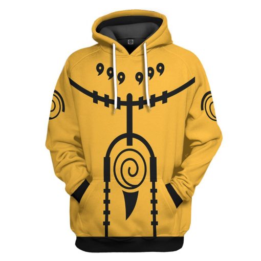 9Heritages 3D Naruto Nine Tails Mode Custom Tshirt Hoodie Apparel