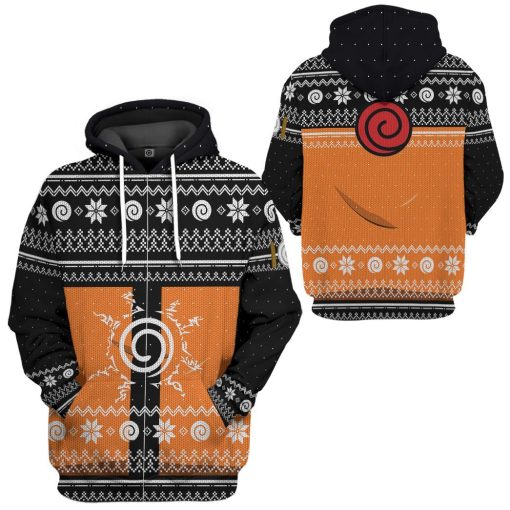 9Heritages 3D Naruto Shippuden Ugly Christmas Sweater Custom Tshirt Hoodie Apparel