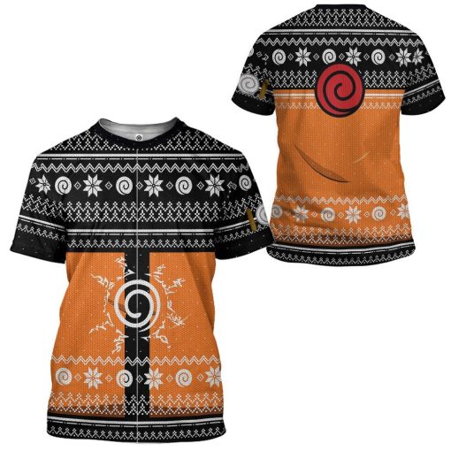 9Heritages 3D Naruto Shippuden Ugly Christmas Sweater Custom Tshirt Hoodie Apparel