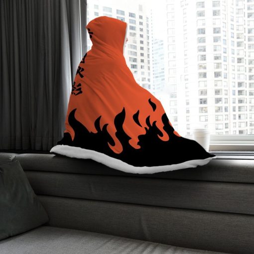 9Heritages 3D Naruto Sixth Hokage Cloak Custom Hooded Blanket