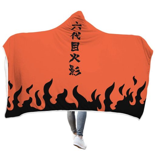 9Heritages 3D Naruto Sixth Hokage Cloak Custom Hooded Blanket