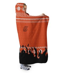 9Heritages 3D Naruto Uzumaki Christmas Custom Hooded Blanket
