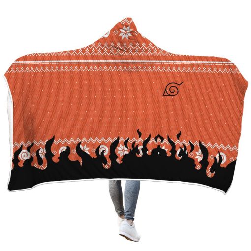 9Heritages 3D Naruto Uzumaki Christmas Custom Hooded Blanket