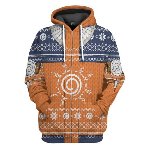 9Heritages 3D Uzumaki Naruto Ugly Christmas Sweater Custom Tshirt Hoodie Apparel