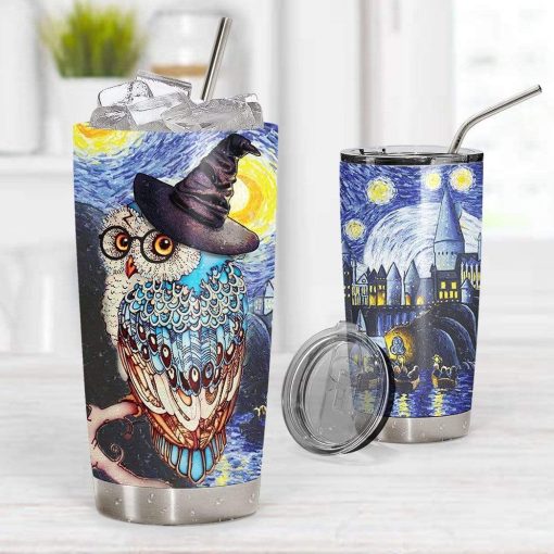 9Heritages 3D Hogwarts And Hedwig Custom Design Vacuum Insulated Tumbler