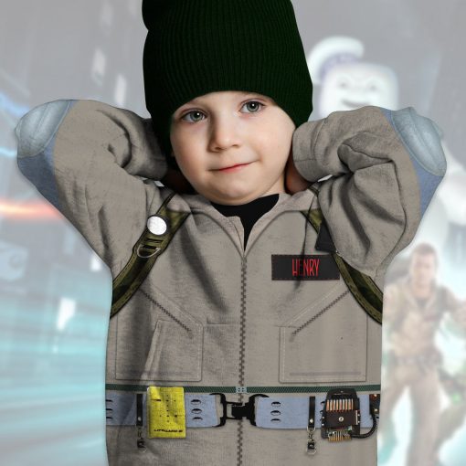 9Heritages 3D Ghostbuster Cosplay Custom Name Kid Hoodie