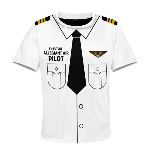 9Heritages Kid Custom Hoodies T-shirt I'm future Allegiant Air pilot Apparel