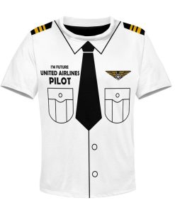 9Heritages Kid Custom Hoodies T-shirt I'm future United Airlines pilot Apparel