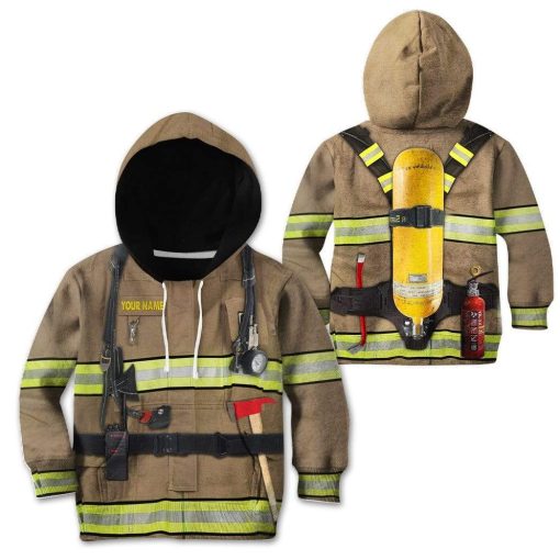 9Heritages Kid Firefighter Custom Name T-Shirts Hoodies Apparel