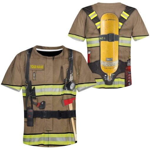 9Heritages Kid Firefighter Custom Name T-Shirts Hoodies Apparel