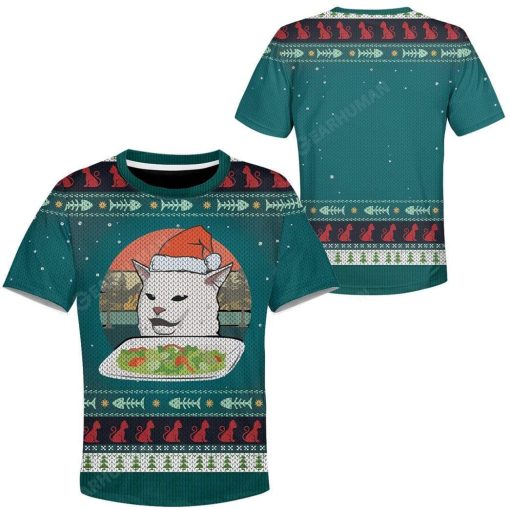 9Heritages Kid Ugly Christmas Cat Custom T-Shirts Hoodies Apparel