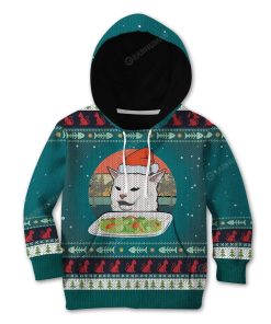 9Heritages Kid Ugly Christmas Cat Custom T-Shirts Hoodies Apparel