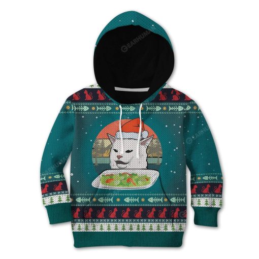 9Heritages Kid Ugly Christmas Cat Custom T-Shirts Hoodies Apparel