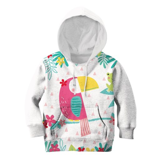 9Heritages Pink Parrot Custom Hoodies T-shirt Apparel