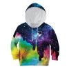 9Heritages Pouring Rainbow Color For Galaxy Custom Hoodies T-shirt Apparel