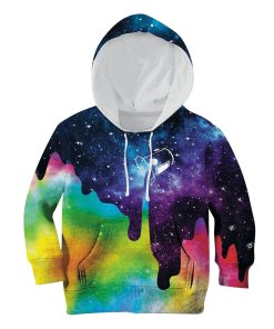 9Heritages Pouring Rainbow Color For Galaxy Custom Hoodies T-shirt Apparel