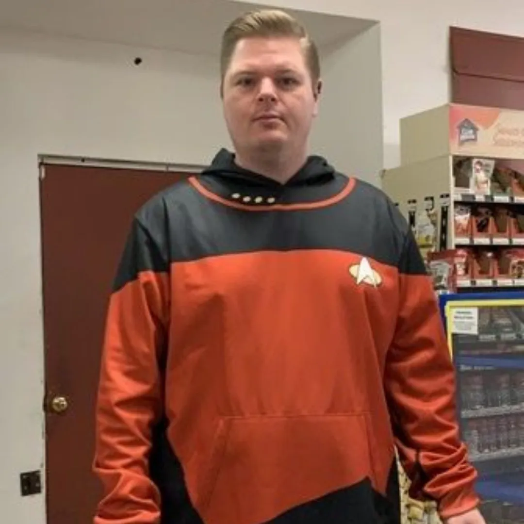 Click to view full screen The Next Generation Red T-shirt Hoodie Sweatpants Apparel photo review