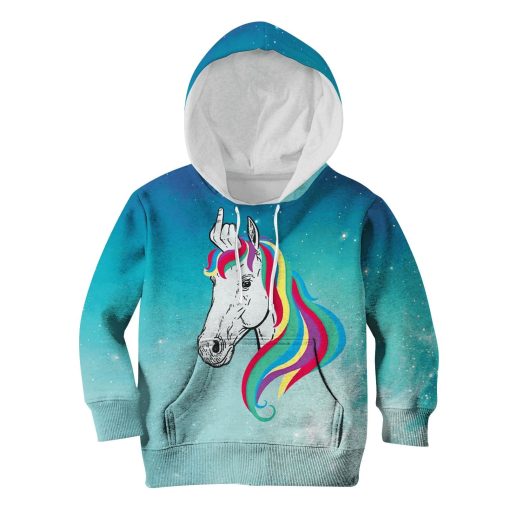 9Heritages Unicorn With Middle Finger Custom Hoodies T-shirt Apparel