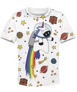 9Heritages Unicorn with planets Kid Custom Hoodies T-shirt Apparel