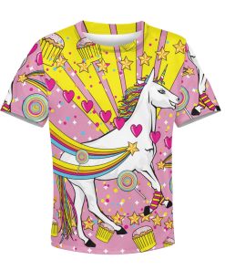 9Heritages Unicorn with sweet heart Kid Custom Hoodies T-shirt Apparel