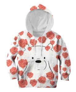 9Heritages White Bear Overflowing In Red Roes Custom Hoodies T-shirt Apparel