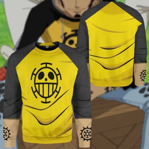 9Heritages 3D One Piece Trafalgar DW ater Law Custom Hoodie Tshirt Apparel