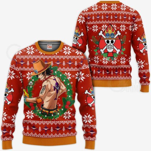 9Heritages 3D One Piece Portgas Ace Custom Fandom Ugly Christmas Sweater