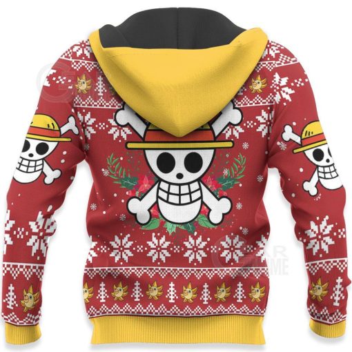 9Heritages 3D One Piece Luffy Funny Face Custom Fandom Ugly Christmas Sweater