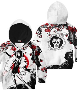 9Heritages 3D One Piece Brook Kids Hoodie Custom Anime Clothes Japan Style VA0612