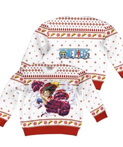 9Heritages 3D One Piece Luffy Gear 4 Kids Anime Ugly Christmas Sweater
