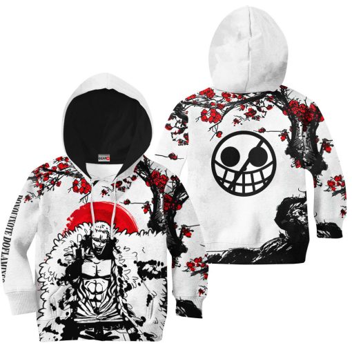 9Heritages 3D One Piece Donquixote Doflamingo Kids Hoodie Custom Anime Clothes Japan Style VA0612