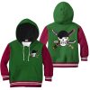 9Heritages 3D One Piece Roronoa Zoro Symbol Kids Hoodie Custom Anime Clothes VA1312