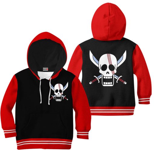 9Heritages 3D One Piece Shanks Symbol Kids Hoodie Custom Anime Clothes VA1312