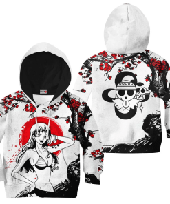 9Heritages 3D One Piece Nami Kids Hoodie Custom Anime Clothes Japan Style VA0612