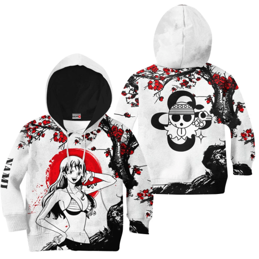 9Heritages 3D One Piece Nami Kids Hoodie Custom Anime Clothes Japan Style VA0612