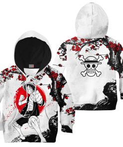 9Heritages 3D One Piece Luffy Kids Hoodie Custom Anime Clothes Japan Style VA0612