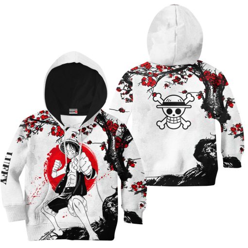 9Heritages 3D One Piece Luffy Kids Hoodie Custom Anime Clothes Japan Style VA0612