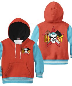 9Heritages 3D One Piece Franky Symbol Kids Hoodie Custom Anime Clothes VA1312