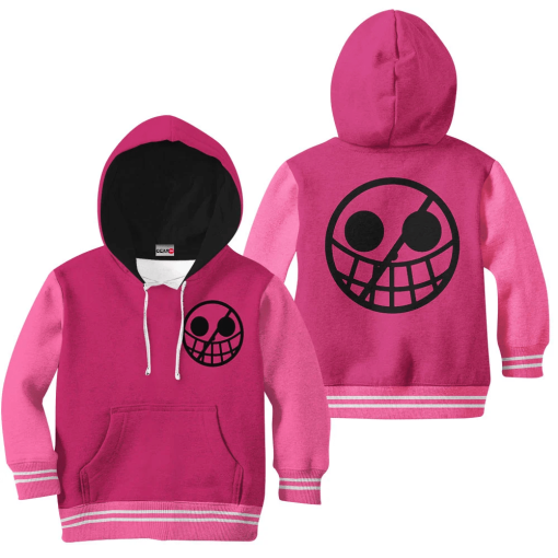 9Heritages 3D One Piece Donquixote Doflamingo Symbol Kids Hoodie Custom Anime Clothes VA1312