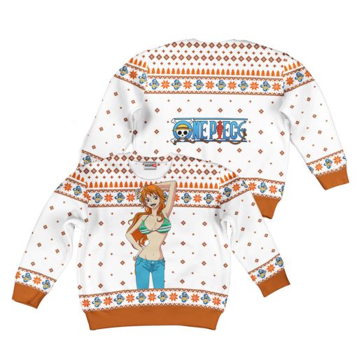 9Heritages 3D One Piece Nami Kids Anime Ugly Christmas Sweater
