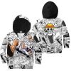 Luffy Gear 5 White Kids Hoodie One Piece Custom Manga Anime