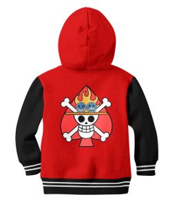 9Heritages 3D One Piece Ace Symbol Kids Hoodie Custom Anime Clothes VA1312