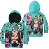 9Heritages 3D One Piece Red Franky Kids Hoodie Custom Anime Merch Clothes