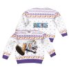 9Heritages 3D One Piece Luffy Gear 5 White Kids Anime Ugly Christmas Sweater