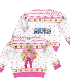 9Heritages 3D One Piece Donquixote Doflamingo Kids Anime Ugly Christmas Sweater