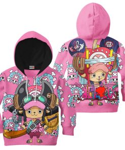 9Heritages 3D One Piece Red Tony Tony Chopper Kids Hoodie Custom Anime Merch Clothes