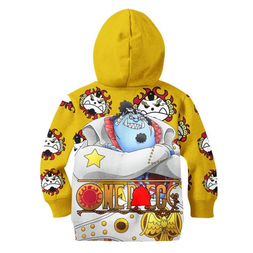 9Heritages 3D One Piece Red Jinbe Kids Hoodie Custom Anime Merch Clothes